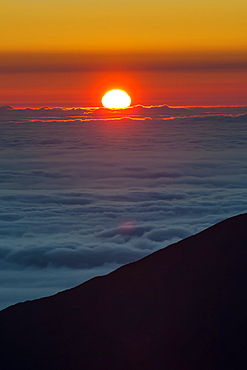 Sunrise above Haleakala National Park, Maui, Hawaii, United States of America, Pacific