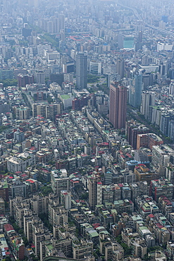 View over Taipeh from the 101 Tower, Taipeh, Taiwan, Asia