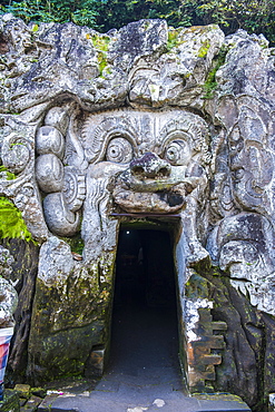 Entrance gate to the Goa Gajah temple complex, Bali, Indonesia, Southeast Asia, Asia