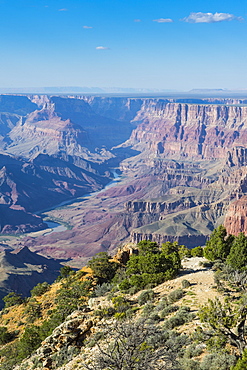 Desert view point over the Grand Canyon, UNESCO World Heritage Site, Arizona, United States of America, North America