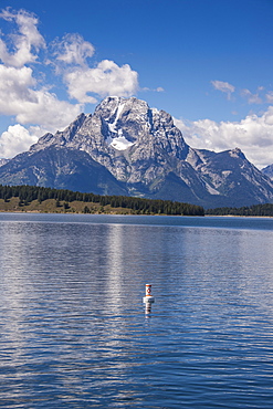 Jackson Lake in the Teton range in the Grand Teton National Park, Wyoming, United States of America, North America