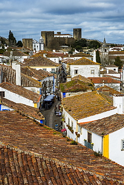 View overt Obidos, Estremadura, Portugal, Europe