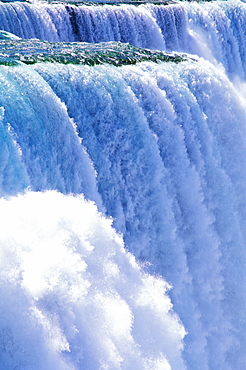 Close-up of brink of American Falls, Niagara Falls, New York State, United States of America, North America