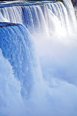 Close-up of brink of American Falls, Niagara Falls, New York State, United States of America, North America