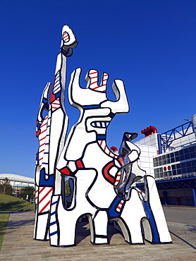 Sculpture of Monument au Fantome by Jean Dubuffet in Discovery Park, Houston, Texas, United States of America, North America