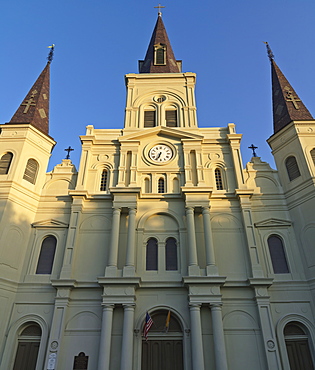 St. Louis Cathedral on Jackson Square at dawn, French Quarter, New Orleans, Louisiana, United States of America, North America