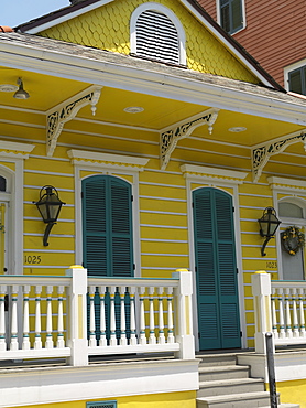 Creole cottages, French Quarter, New Orleans, Louisiana, United States of America, North America