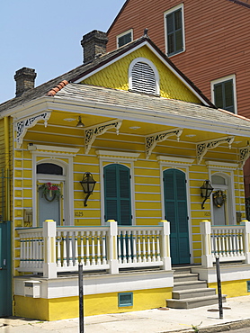 Creole cottages, French Quarter, New Orleans, Louisiana, United States of America, North America