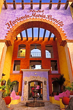 Exterior view of Hotel Hacienda Maria Bonita, Playa del Carmen, Mexico, North America