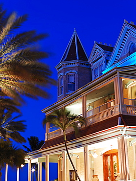 Southernmost House in the USA, built in 1896 by Judge Vining Harris, who married into the prominent Curry family, Key West, Florida, United States of America, North America