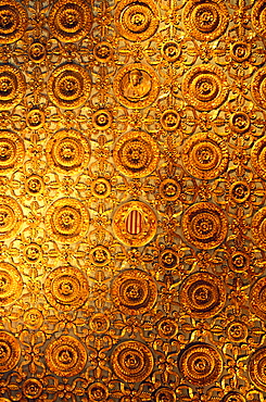 Ornate ceiling decoration in gold leaf in the Doge's Palace (Palazzo Ducale), Venice, UNESCO World Heritage Site, Veneto, Italy, Europe