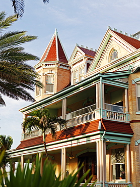 Southernmost House in the USA, built in 1896 by Judge Vining Harris, who married into the prominent Curry family, Key West, Florida, United States of America, North America