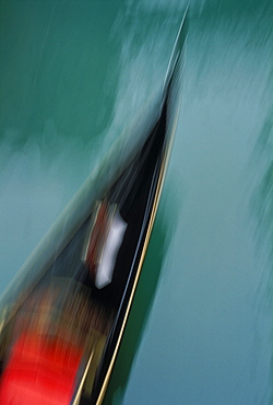 Gondola blurred motion, Venice, Veneto, Italy, Europe