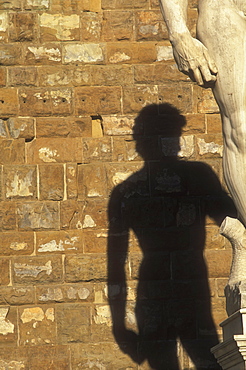 Statue of David by Michelangelo, Piazza della Signoria, Florence, Tuscany, Italy, Europe