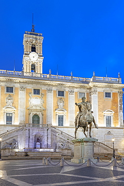 Piazza del Campidoglio, Palazzo Senatorio, Capitoline Hill, Rome, Lazio, Italy, Europe