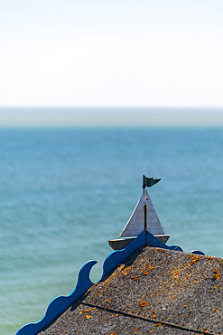 Detail, Beach Hut, Felixstowe, Suffolk, England, United Kingdom, Europe