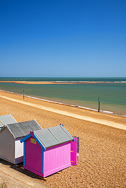 Beach Huts, Felixstowe, Suffolk, England, United Kingdom, Europe