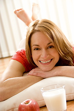 Woman relaxing at home