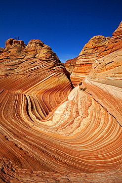 The Wave, rock formation in Coyote Buttes North, Paria Canyon-Vermilion Cliffs Wilderness, Utah, Arizona, USA