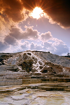 Mammoth Hot Springs, Yellowstone National Park, Wyoming, USA, United States of America