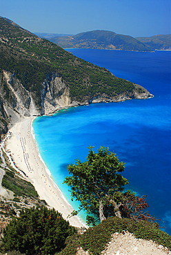 Mitros beach, swimming bay with sandy beach Kefalonia, Ionian Islands, Greece