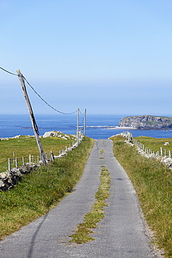 Country road, Isle of Doagh, Inishowen Peninsula, County Donegal, Ireland, British Isles, Europe