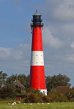 Pellworm Lighthouse, North Frisian Islands, North Friesland district, Schleswig-Holstein, Germany, Europe