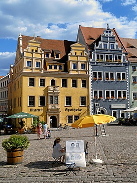 The market place in Meissen, Saxony, Germany