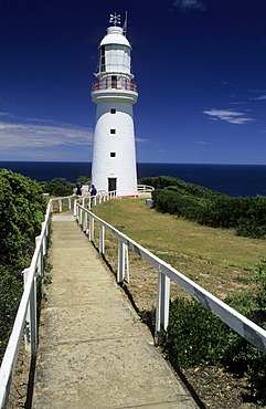 Historic lighthouse at Cape Otway, Great Ocean Road, Victoria, Australia