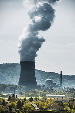 Leibstadt Nuclear Power Plant and village, Leibstadt, Canton of Aargau, Switzerland, Europe