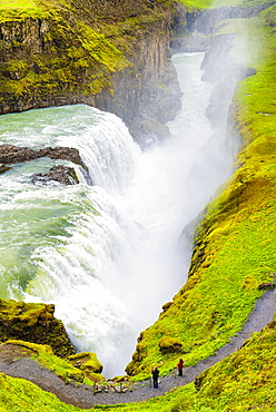 Gullfoss Waterfall, River Hvita, Haukadalur, Iceland, Europe