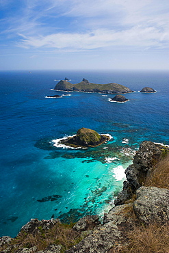 View from Malabar hill onto some islets off Lord Howe Island, New South Wales, Australia, Oceania