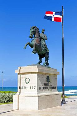 Rider Statue of General Gregorio Luperon, 1839-1897, Military and State Leader, Puerto Plata, Dominican Republic, Central America