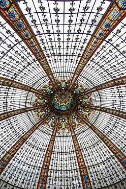 Dome, Art Nouveau, Galeries Lafayette department store, Paris, Ile-de-France, France, Europe