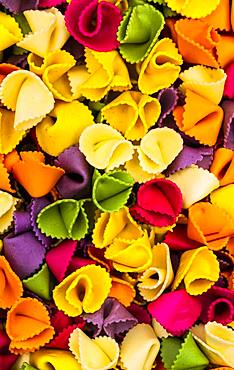 Farfalle, multi colored pasta, Canada, North America