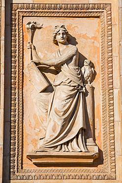Relief picture at the Triumphtor, historical Winzerberg, Potsdam, Brandenburg, Germany, Europe