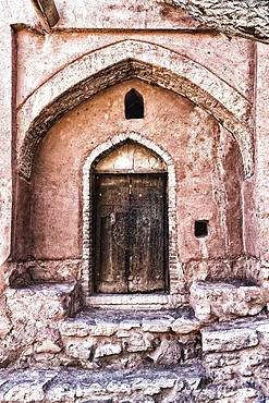 Red adobe houses, Abyaneh village, Esfahan Province, Iran, Asia