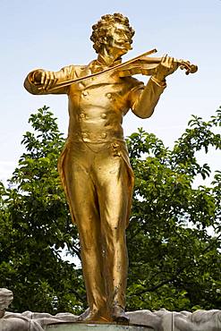 Johann Strauss, composer, statue, Stadtpark, Vienna, Austria, Europe