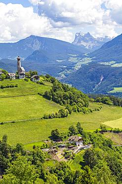 St. Nicholas Church, Mittelberg, Ritten, South Tyrol, Italy, Europe