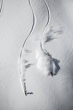 Heli Snowboarding in the Himalaya, Gulmarg, Kashmir, India, Asia