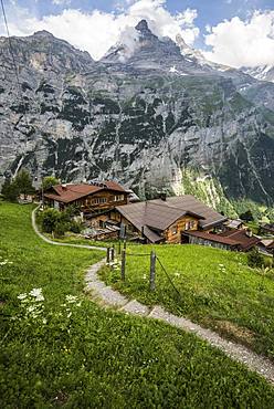 Gimmelwald, Lauterbrunnen Valley, Lauterbrunnen, Jungfrau-Aletsch-Bietschhorn World Heritage Site, Canton of Bern, Bernese Oberland, Switzerland, Europe