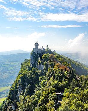 Torre Falesia, Seconda Torre, old watch tower, Monte Titano, San Marino, Europe