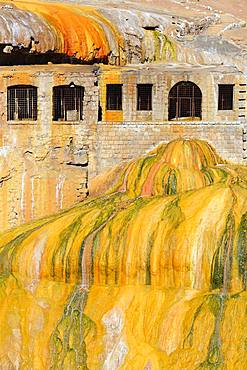 Puente del Inca, old thermal bath of the sulphur spring, near Uspallata, Mendoza Province, Argentina, South America