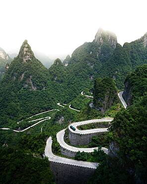 Road up to Tianmen Mountain, China, Asia