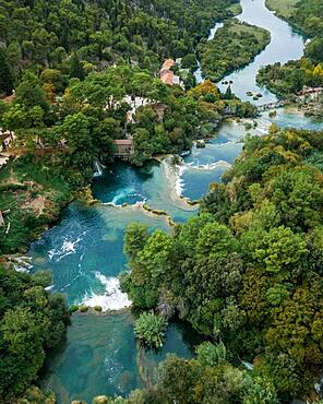 Cascades, Krka National Park, Sibenik-Knee Region, Dalmatia, Croatia, Europe