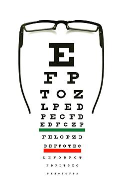 Eye Chart and Glasses