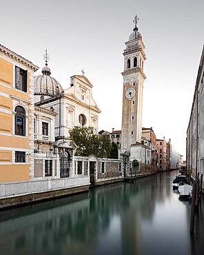 Church of San Giorgio dei Greci with reflection, Venice, Italy, Europe