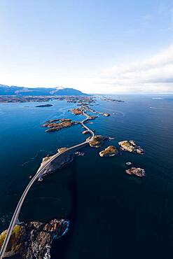 UAV recording, Atlantic Ocean Road, Vevang, Norway, Europe