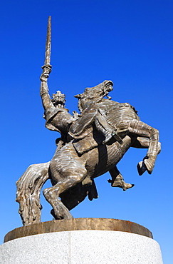 Equestrian statue of king Svatopluk, Bratislava Castle, Bratislava, Slovakia, Europe