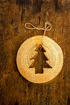 Christmas decoration in shape of fir, France, Europe